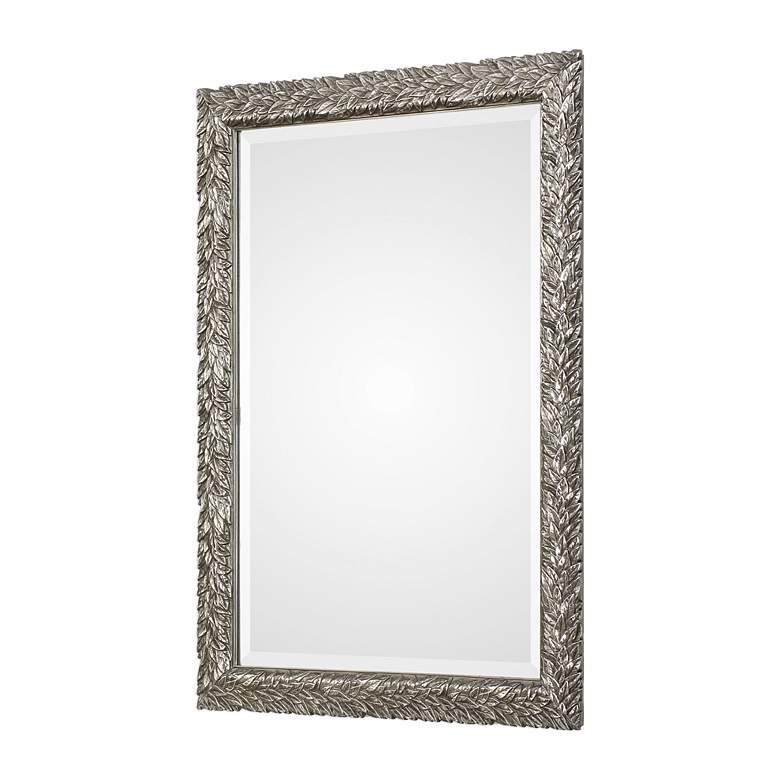 Image 3 Evelina Metallic Silver 24 3/4 inch x 34 3/4 inch Wall Mirror more views