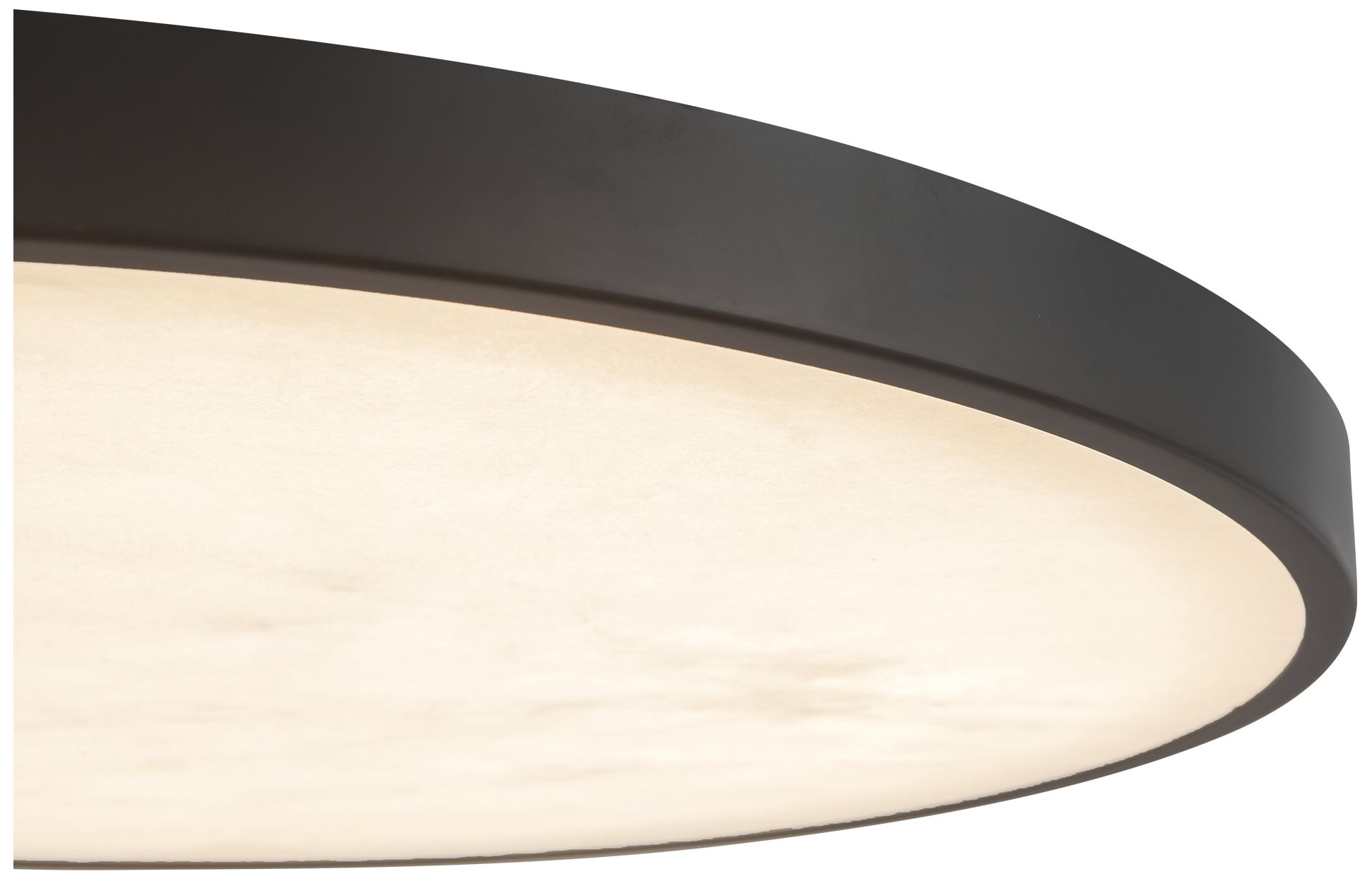 Image 5 Evelyn 15-in Alabaster dimmable LED Flush Mount with Matte Black Finish more views