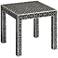 Evelyn 18" Wide Gray and White Mother of Pearl Side Table