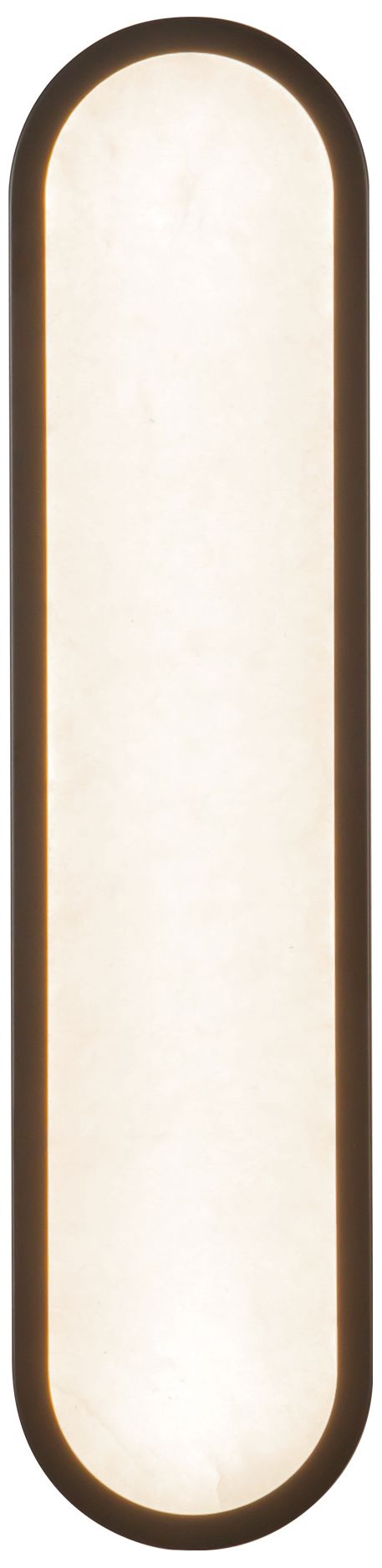 Evelyn 22-in Alabaster LED Bathroom Wall/Vanity Light with Matte Black