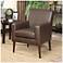 Evelyn Brown Fabric Accent Chair