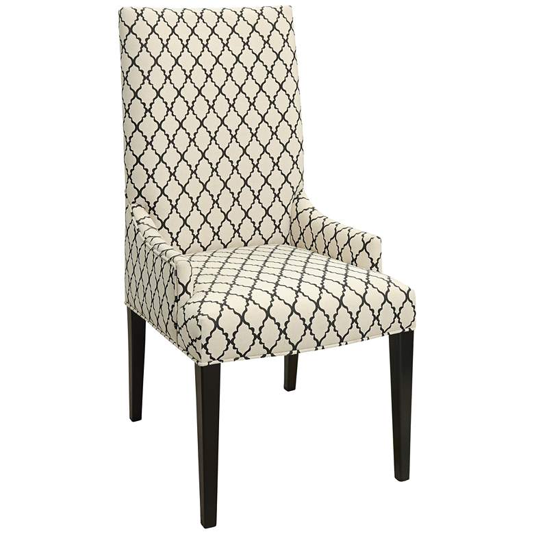 Image 1 Evelyn Cream and Black Fabric Accent Dining Chair