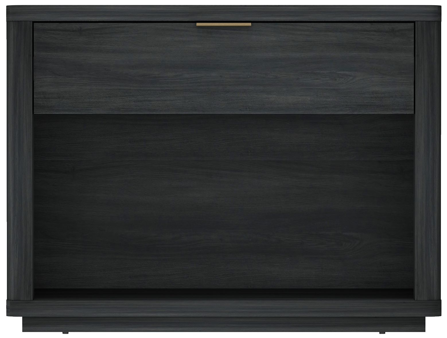 Evelyn Modern 2-Piece Dresser and Nightstand in Charcoal Gray