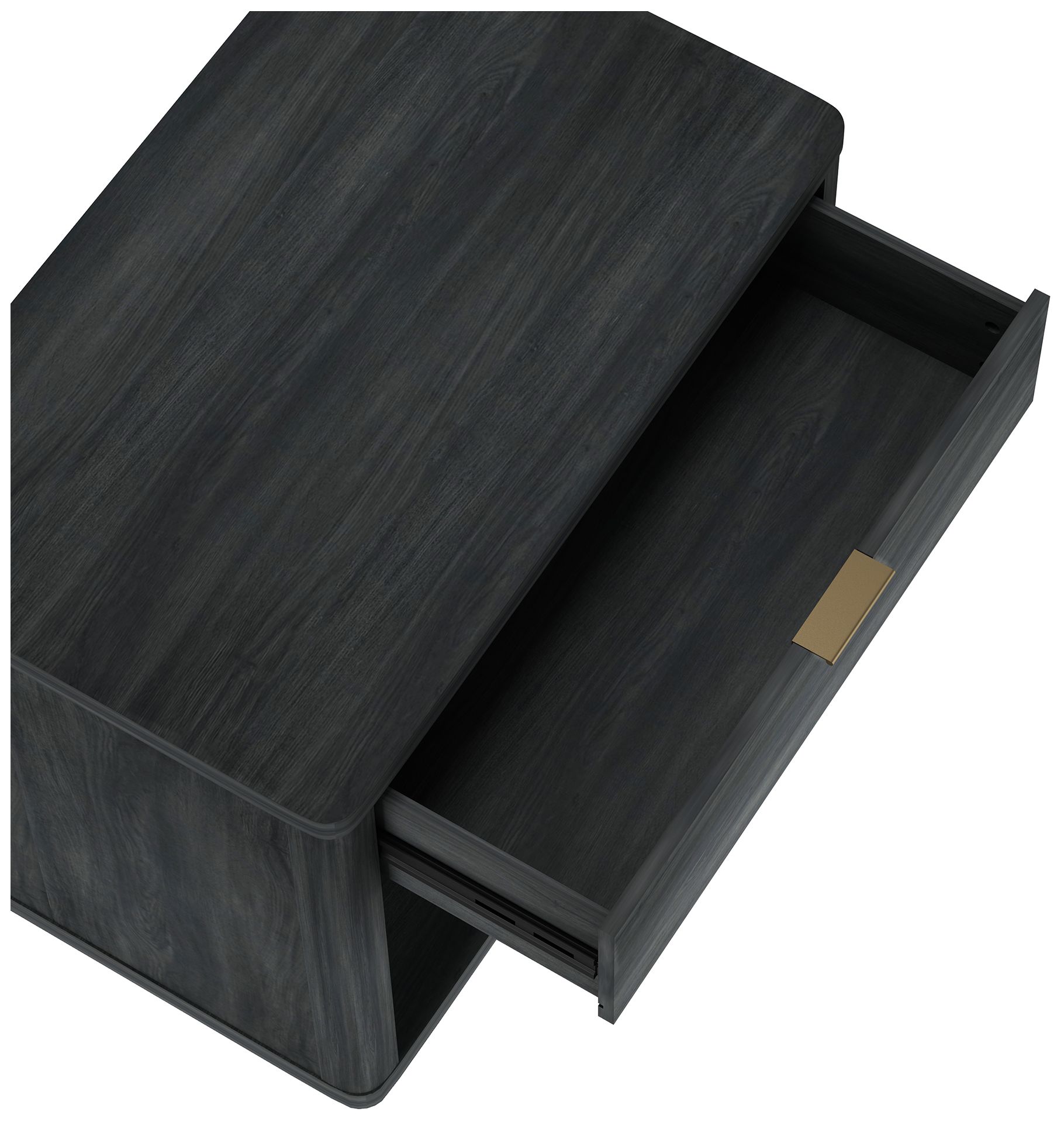 Evelyn Modern 2-Piece Dresser and Nightstand in Charcoal Gray