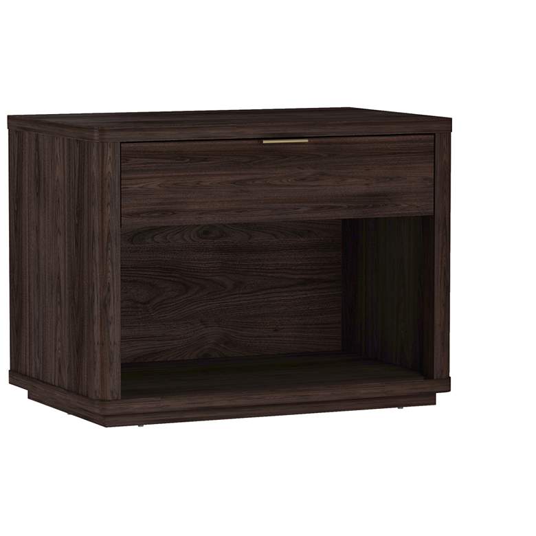 Image 6 Evelyn Modern 32 Nightstand 2.0 with 1 Full Extension Drawer in Brown more views
