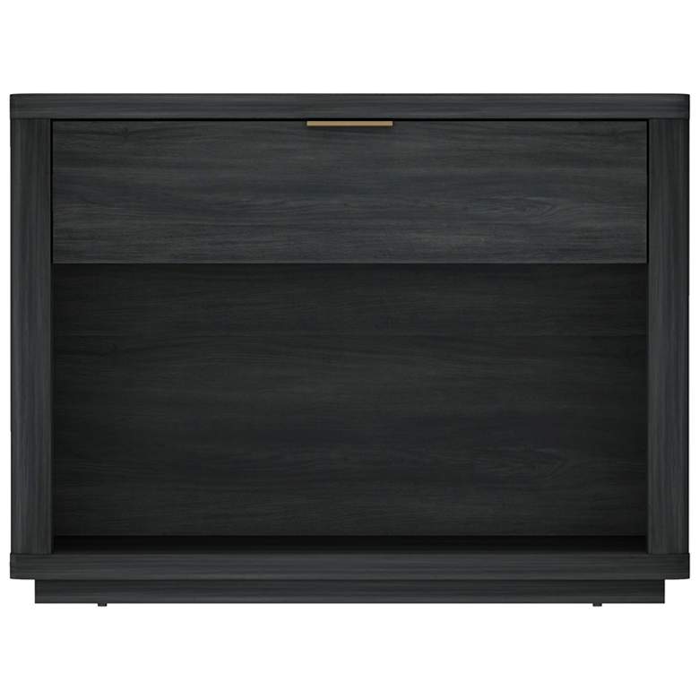 Image 2 Evelyn Modern 32 Nightstand 2.0 with 1 Full Extension Drawer in Charcoal
