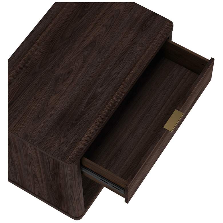 Image 5 Evelyn Modern 32 Nightstand 2.0 with 2 Full Extension Drawers in Brown - of more views