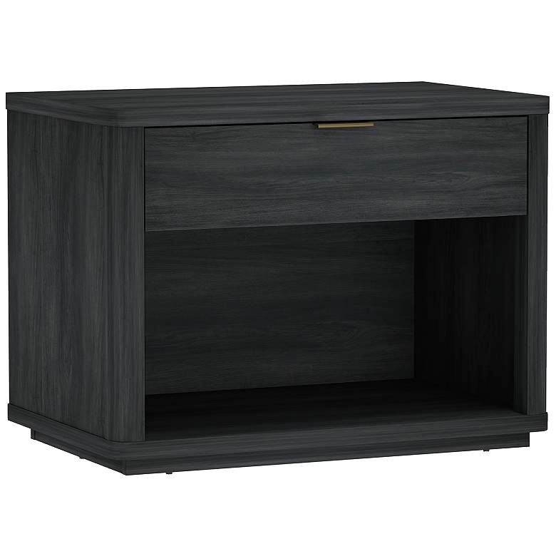Image 6 Evelyn Modern 32 Nightstand 2.0 with 2 Full Extension Drawers in Charcoal - more views