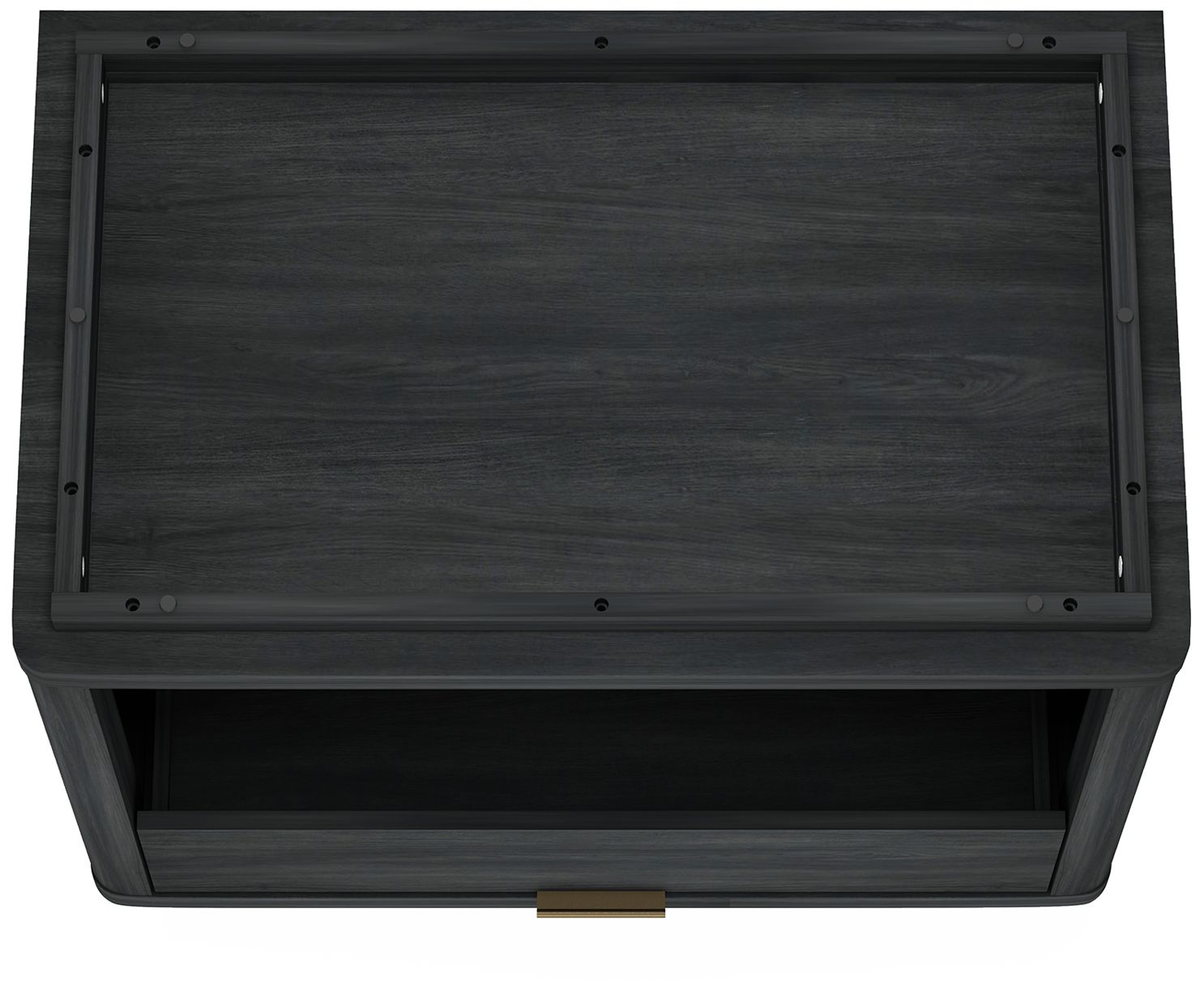 Evelyn Modern 32 Nightstand 2.0 with 2 Full Extension Drawers in Charcoal -