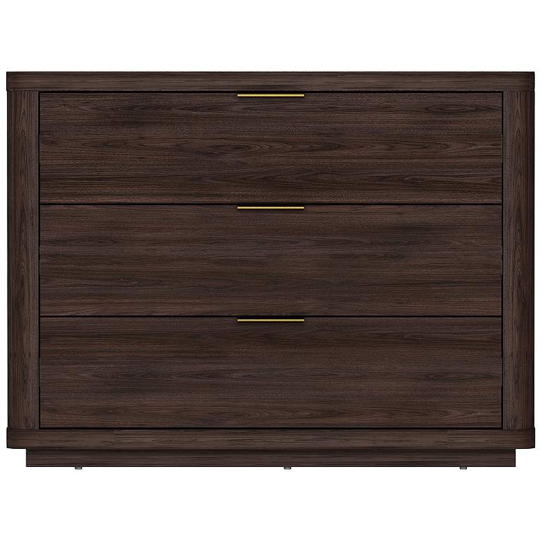 Image 2 Evelyn Modern 32 Nightstand 4.0 with 3 Full Extension Drawers in Brown