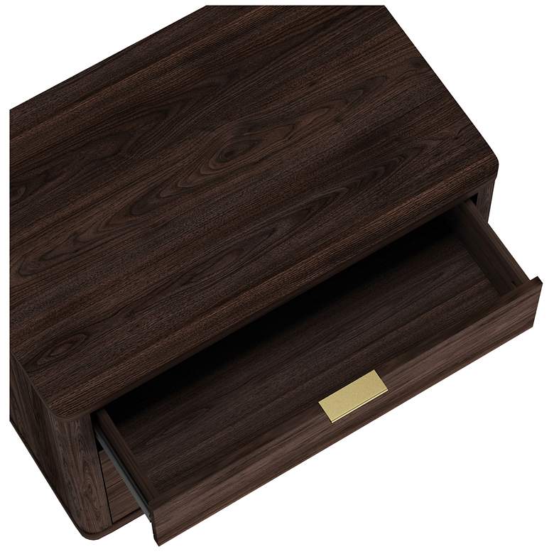 Image 5 Evelyn Modern 32 Nightstand 4.0 with 3 Full Extension Drawers in Brown more views