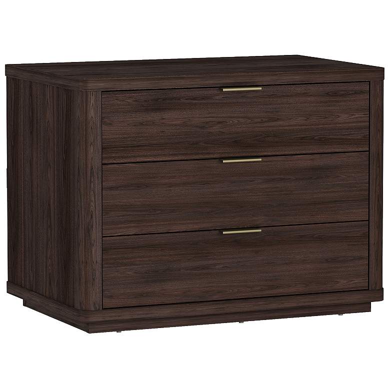 Image 6 Evelyn Modern 32 Nightstand 4.0 with 3 Full Extension Drawers in Brown more views