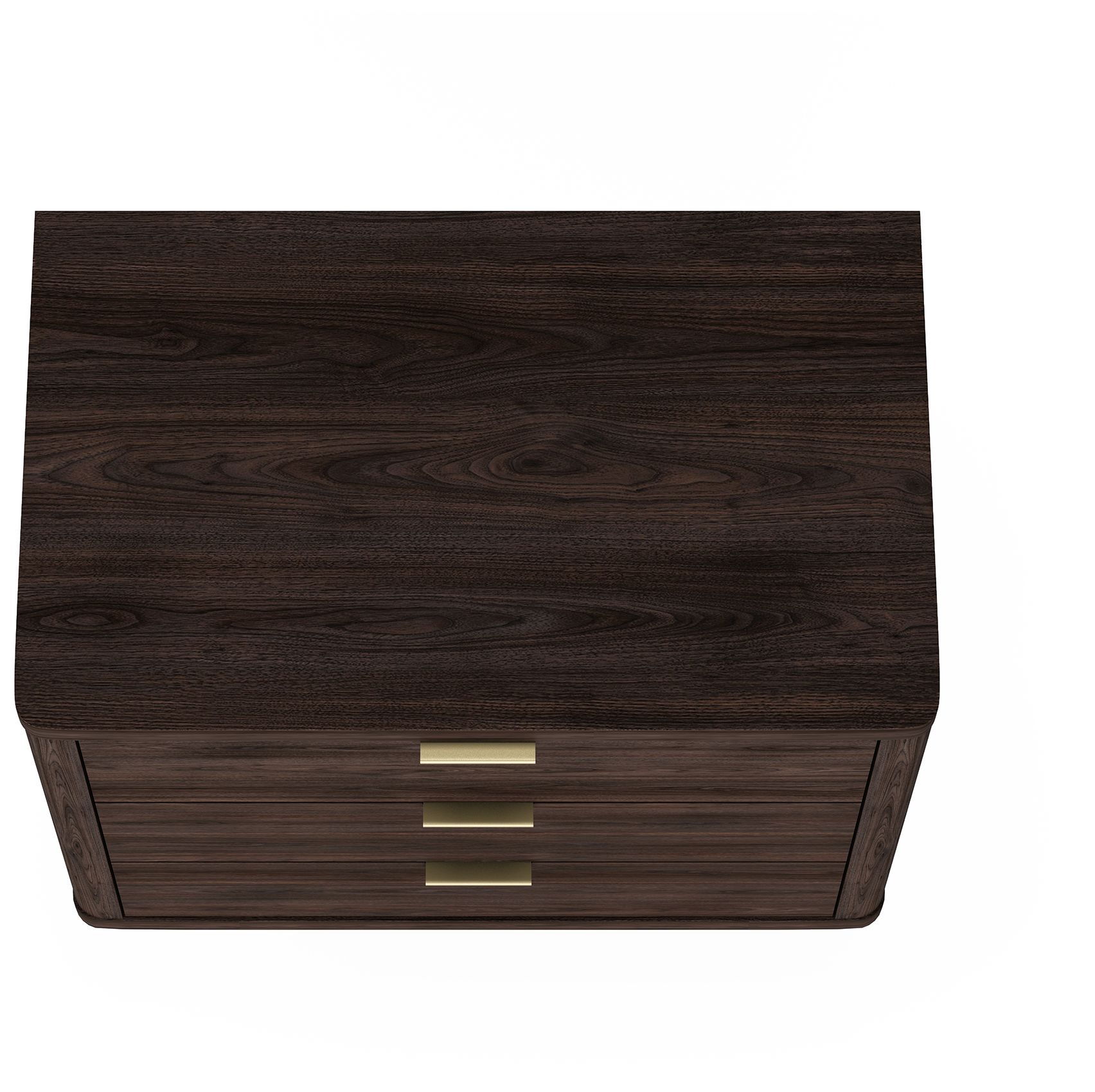 Evelyn Modern 32 Nightstand 4.0 with 3 Full Extension Drawers in Brown