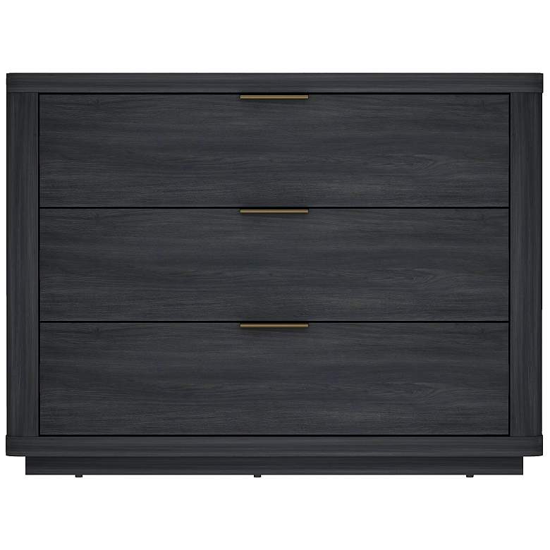 Image 2 Evelyn Modern 32 Nightstand 4.0 with 3 Full Extension Drawers in Charcoal