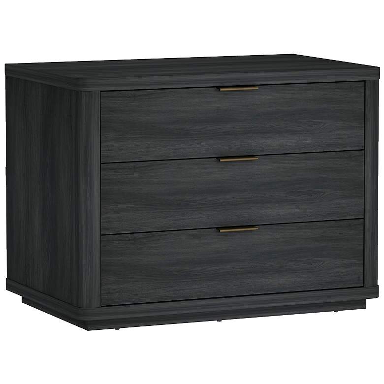 Image 6 Evelyn Modern 32 Nightstand 4.0 with 3 Full Extension Drawers in Charcoal more views
