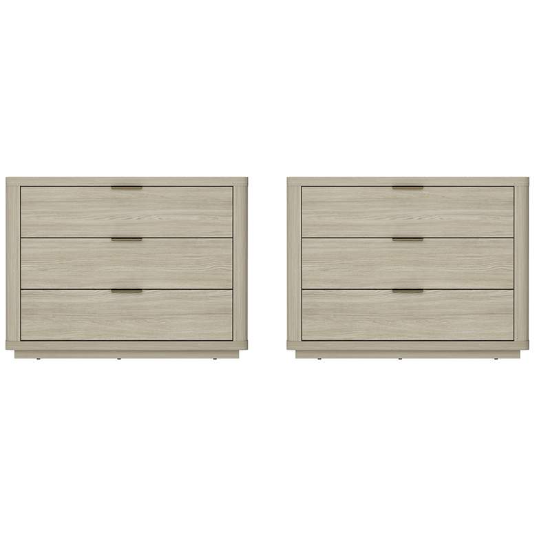 Image 2 Evelyn Modern 32 Nightstand 4.0 with 6 Full Extension Drawers in Natural -