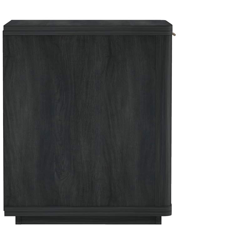 Image 7 Evelyn Modern Nightstand with 1 Full Extension Drawer in Charcoal Grey more views