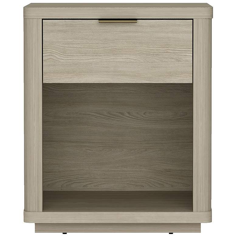 Image 2 Evelyn Modern Nightstand with 1 Full Extension Drawer in Natural