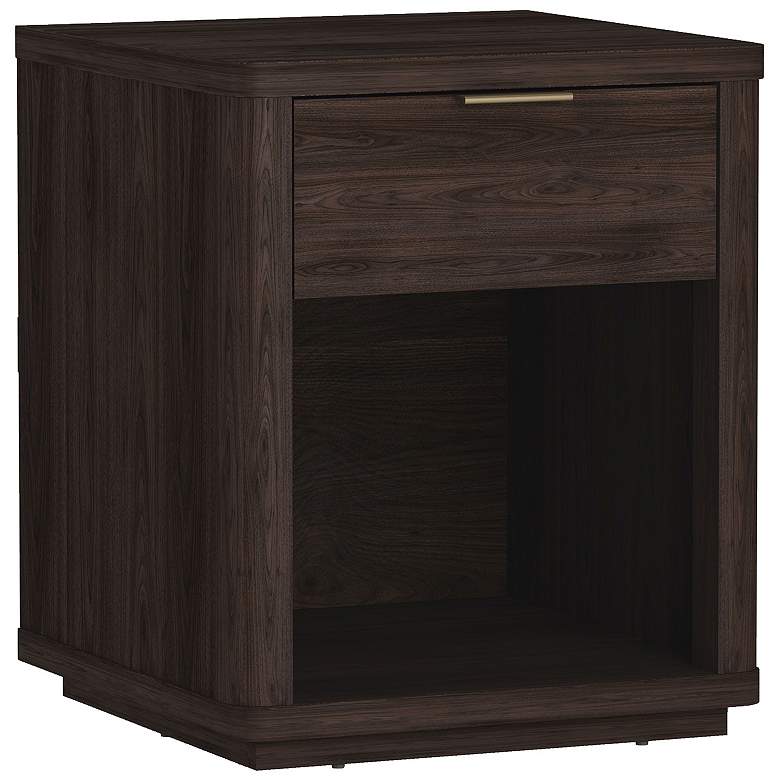 Image 6 Evelyn Modern Nightstand with 2 Full Extension Drawers in Brown - Set of 2 more views
