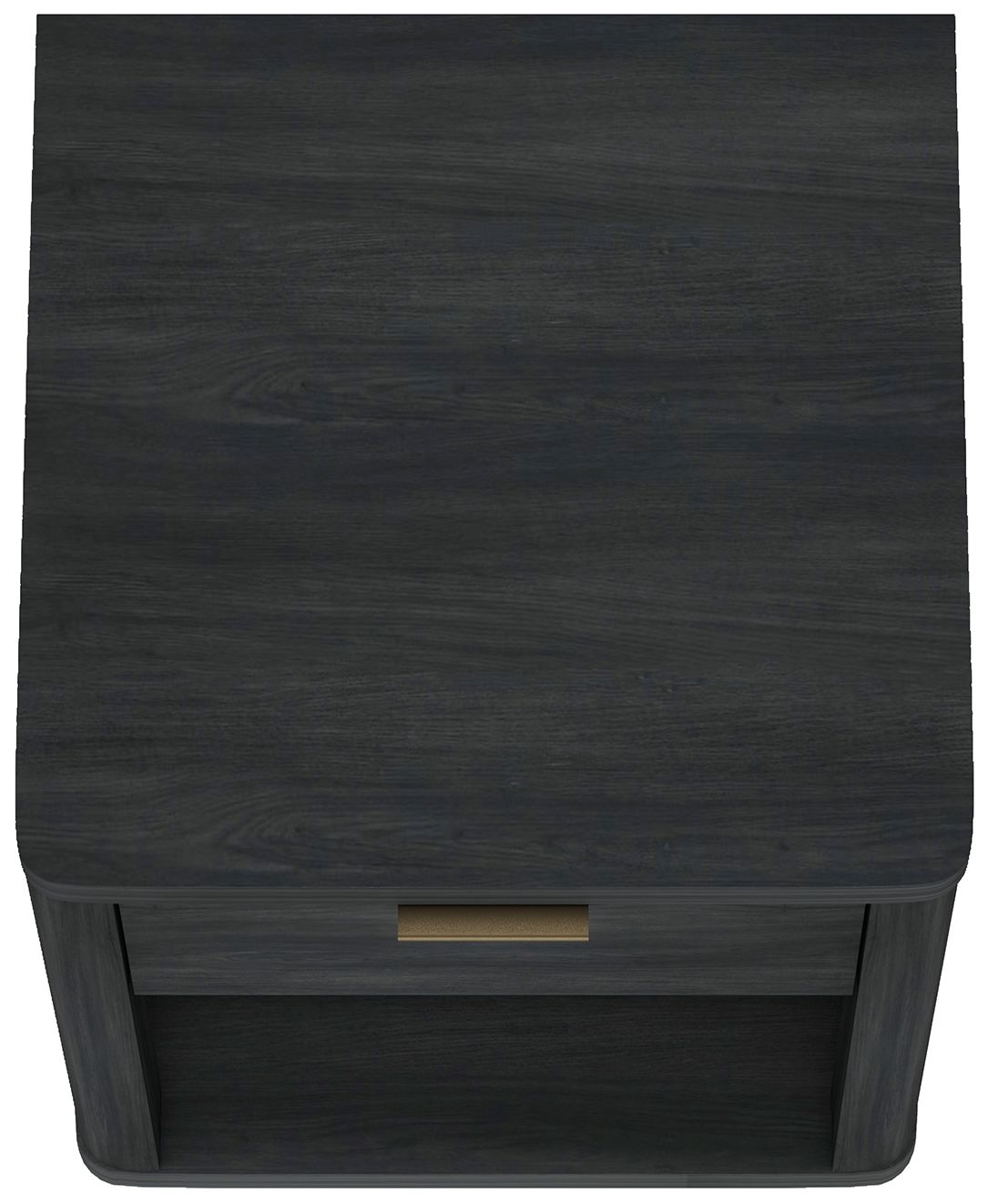 Evelyn Modern Nightstand with 2 Full Extension Drawers in Charcoal Grey - 2