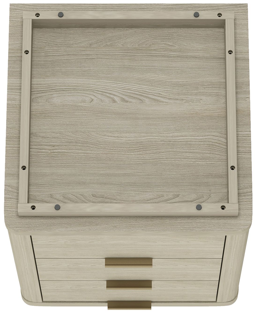 Evelyn Modern Nightstand with 3 Full Extension Drawers in Natural