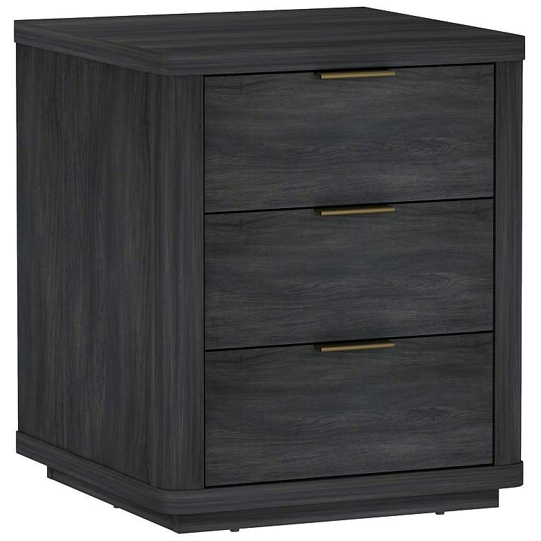 Image 6 Evelyn Modern Nightstand with 6 Full Extension Drawers in Charcoal Grey - 2 more views