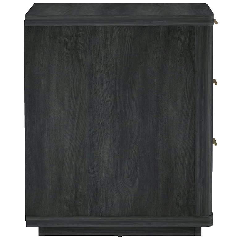 Image 7 Evelyn Modern Nightstand with 6 Full Extension Drawers in Charcoal Grey - 2 more views