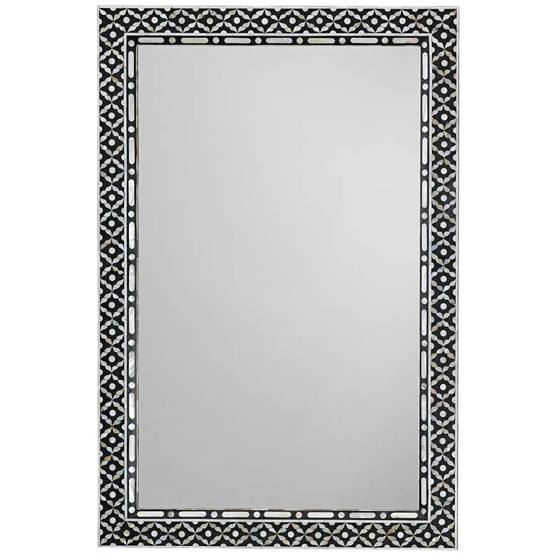 Image 1 Evelyn Mother of Pearl 24 inch x 36 inch Rectangular Wall Mirror