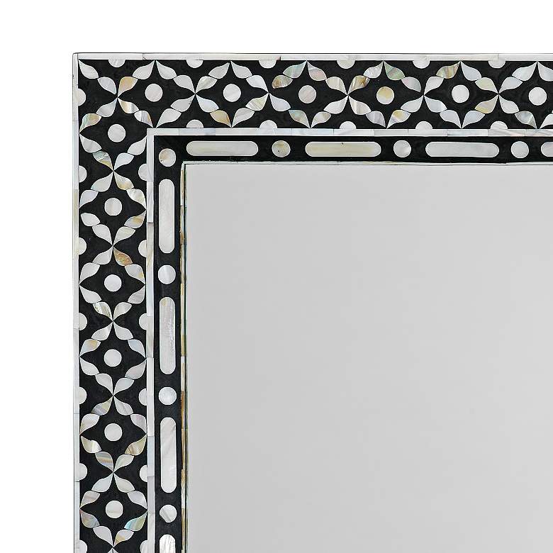 Image 2 Evelyn Mother of Pearl 24 inch x 36 inch Rectangular Wall Mirror more views