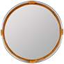 Evelyn Natural with Clear Acrylic 35 3/4" Round Wall Mirror
