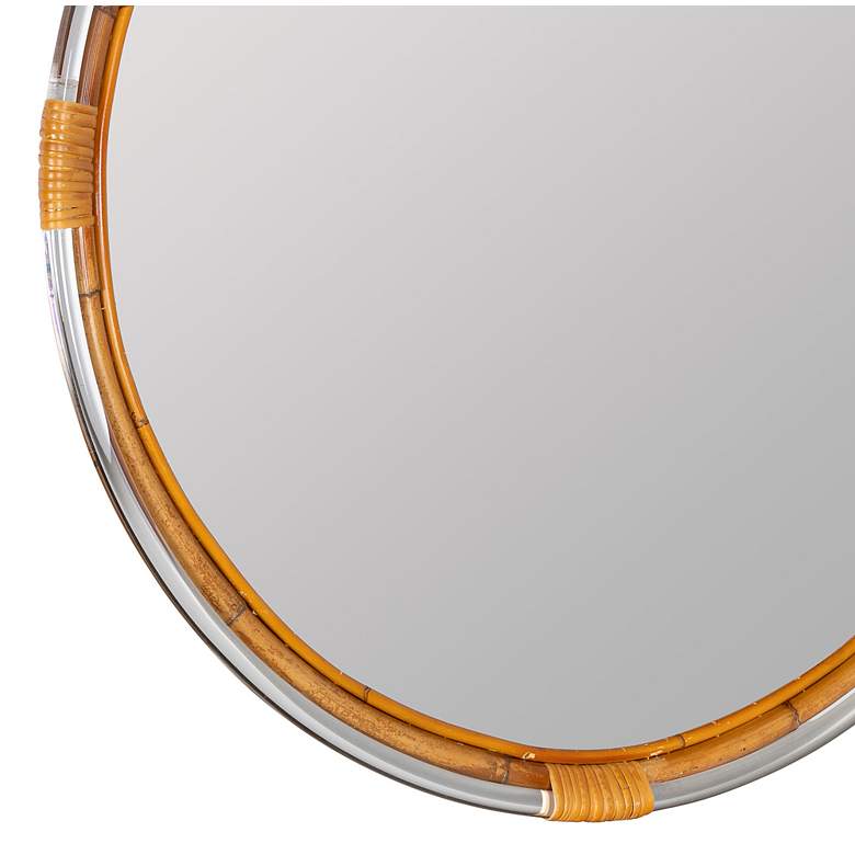 Image 2 Evelyn Natural with Clear Acrylic 35 3/4" Round Wall Mirror more views