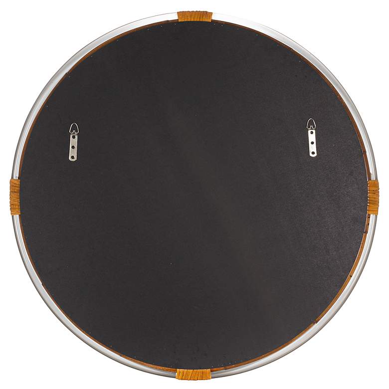 Image 5 Evelyn Natural with Clear Acrylic 35 3/4" Round Wall Mirror more views
