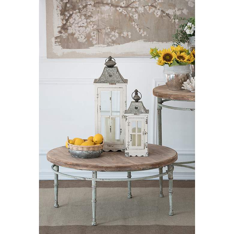 Image 5 Evelyn Square Enclosed Silver Lanterns with Handle - Set of Two more views