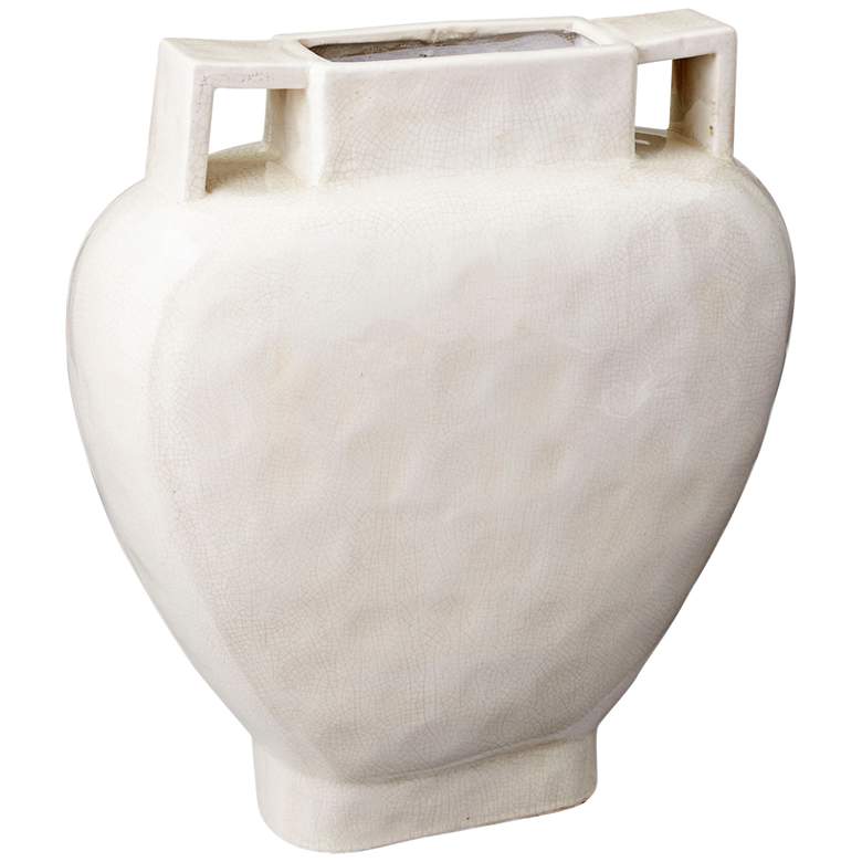 Image 1 Evelyn White Crackle 20 1/2 inch High Large Ceramic Planter