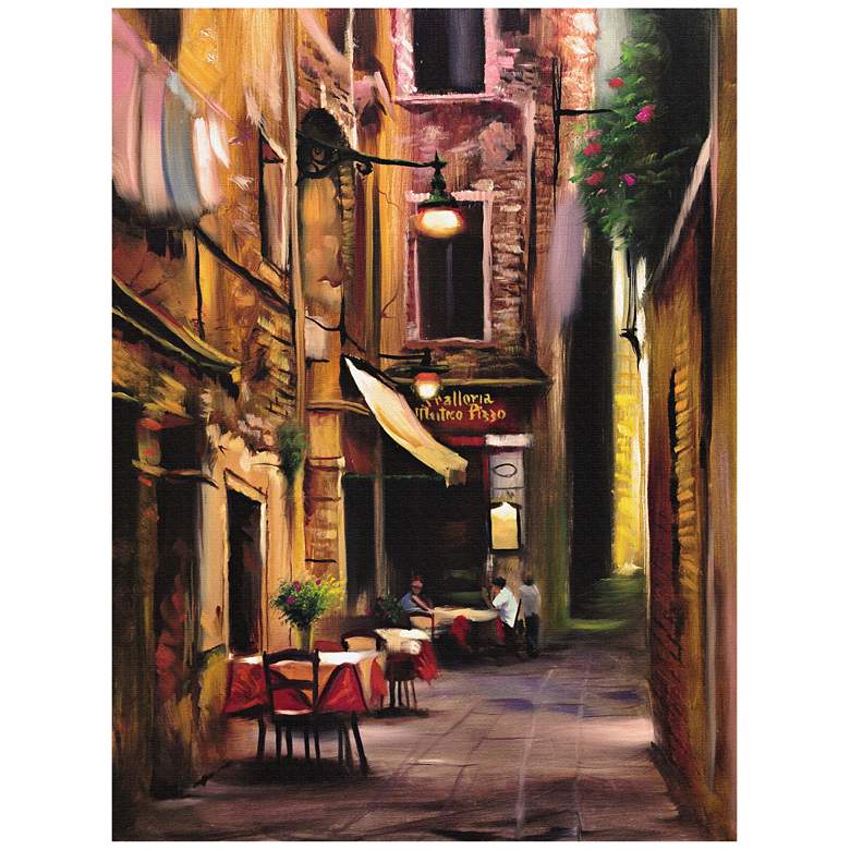 Image 1 Evening Cafe 40 inch Wide All-Weather Indoor-Outdoor Wall Art