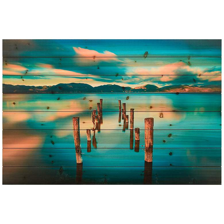 Image 2 Evening Light 45" Wide Giclee Print Solid Wood Wall Art