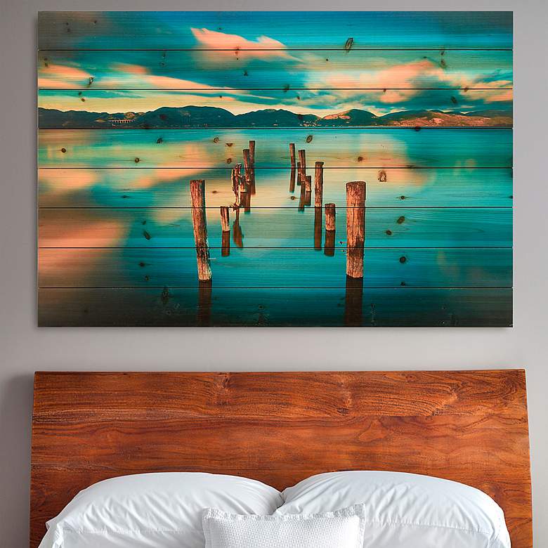 Image 1 Evening Light 45 inch Wide Giclee Print Solid Wood Wall Art