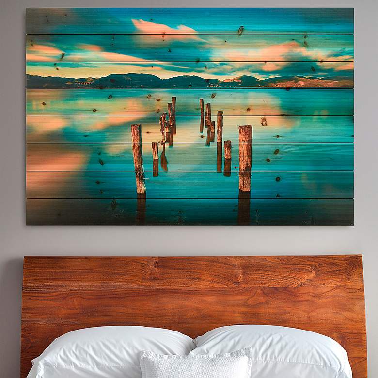 Image 1 Evening Light 45" Wide Giclee Print Solid Wood Wall Art