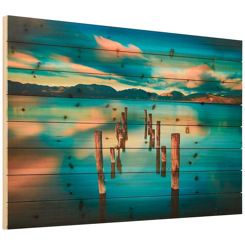 Image 4 Evening Light 45 inch Wide Giclee Print Solid Wood Wall Art more views