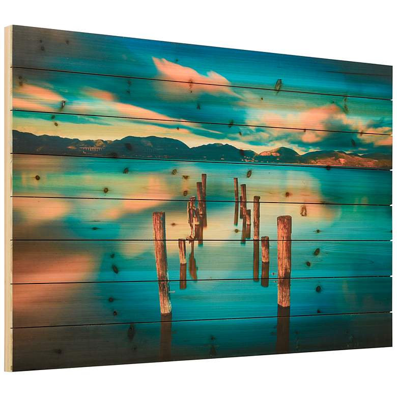 Image 4 Evening Light 45" Wide Giclee Print Solid Wood Wall Art more views