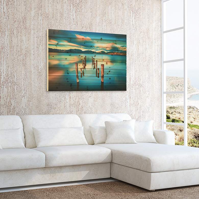 Image 5 Evening Light 45 inch Wide Giclee Print Solid Wood Wall Art more views