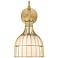 Evensong 8 in. 1-Light Brushed Gold Indoor Wall Sconce Light for Bathrooms