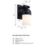 Ever Spring 7 in. 1-Light Black Outdoor Wall Sconce Light for Porches
