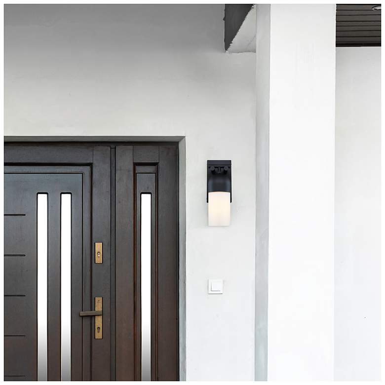 Image 3 Ever Spring 7 in. 1-Light Black Outdoor Wall Sconce Light for Porches more views