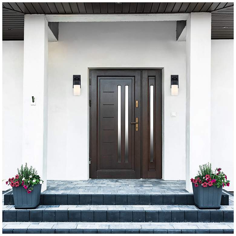 Image 6 Ever Spring 7 in. 1-Light Black Outdoor Wall Sconce Light for Porches more views
