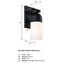 Ever Spring 7 in. 1-Light Black Outdoor Wall Sconce Light for Porches