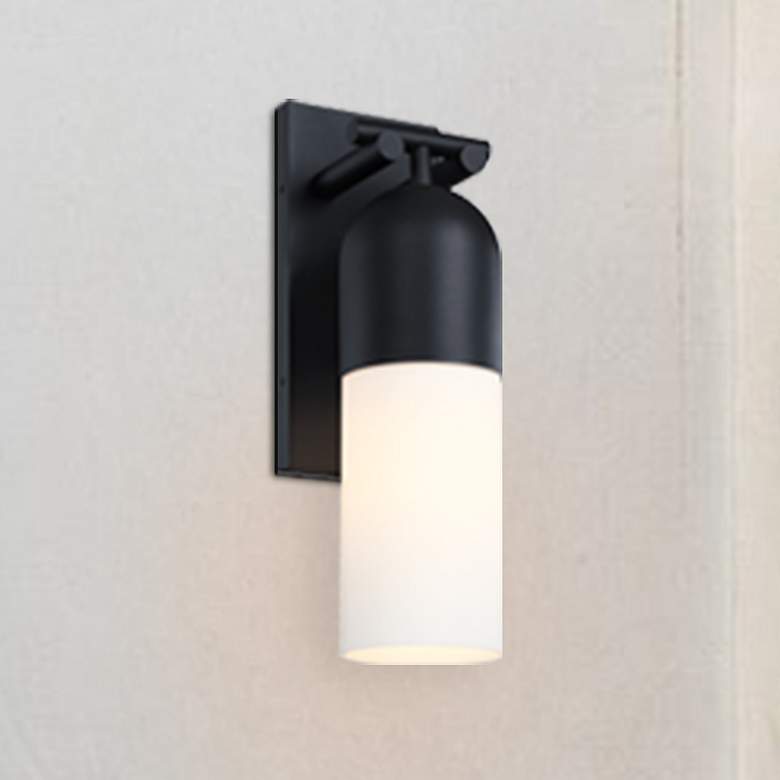 Image 1 Ever Spring 7 in. 1-Light Black Outdoor Wall Sconce Light for Porches