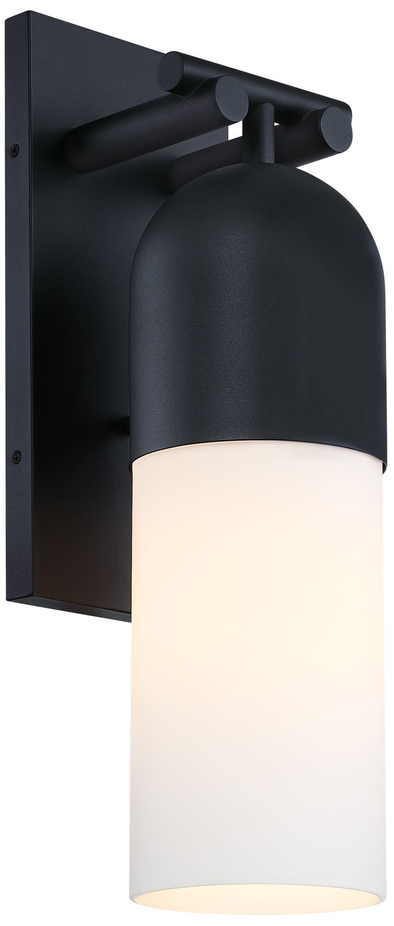 Ever Spring 7 in. 1-Light Black Outdoor Wall Sconce Light for Porches