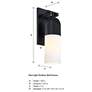 Ever Spring 7 in. 1-Light Black Outdoor Wall Sconce Light for Porches