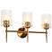 Everardgeon 23 1/2" Wide Plating Brass 3-Light Bath Light